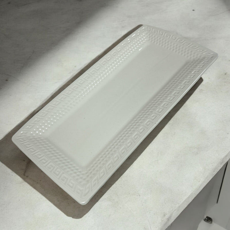 Plato Rectangular Blanco (36x18 cm)