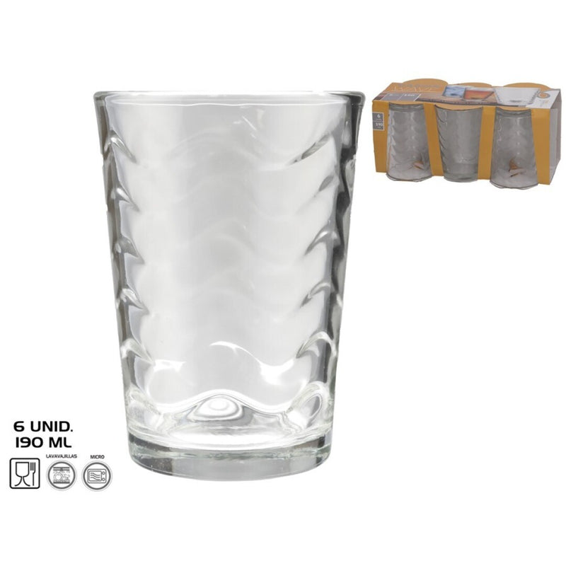 SET 6 VASOS WAVE 190 ML