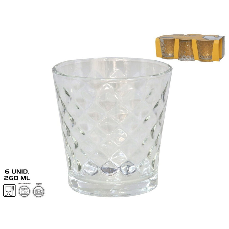 SET 6 VASOS DIAMOND 260 ML